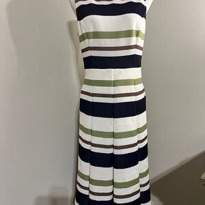 New York & Company Multicolor Striped Midi Dress